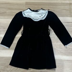 Vintage 90’s Disney Winnie The Pooh Velvet Holiday Dress Girls 5T